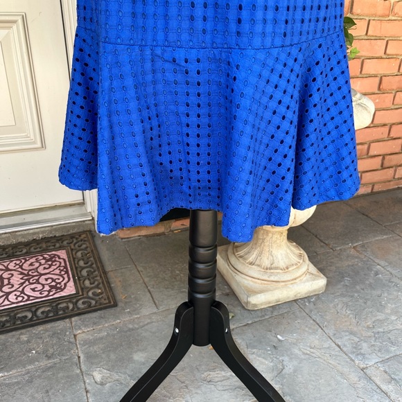 NY&Co Royal Blue Eyelet Dress Size 8 - Picture 3 of 7